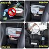 KJOY Luxury Car Seat Middle Hanger Storage Bag with Handbag Holder Tissue & Water Cup Pockets Auto Organizer for Vehicle Seats