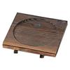 Yamako Charred Cedar Pot Stand with Legs, Large, 08436