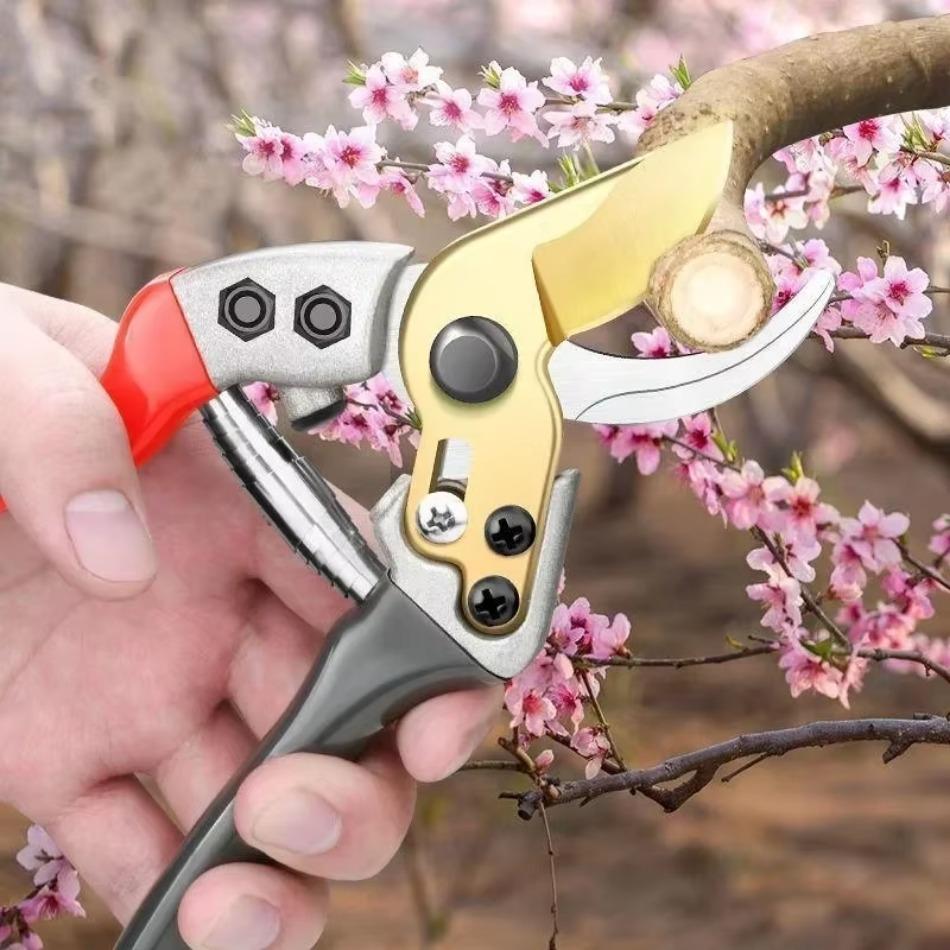 Stainless Steel Garden Pruning Scissors Heavy-Duty Hand Pruner For Fruit Trees & Thick Branches Effortless Cutting Garden Tool
