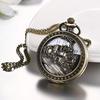 JEWELRYWE Antique Train Pendant Analog Pocket Watch Necklace for Men, Perfect for Coming-of-Age Ceremonies, Birthdays, Anniversaries, and Christmas. B
