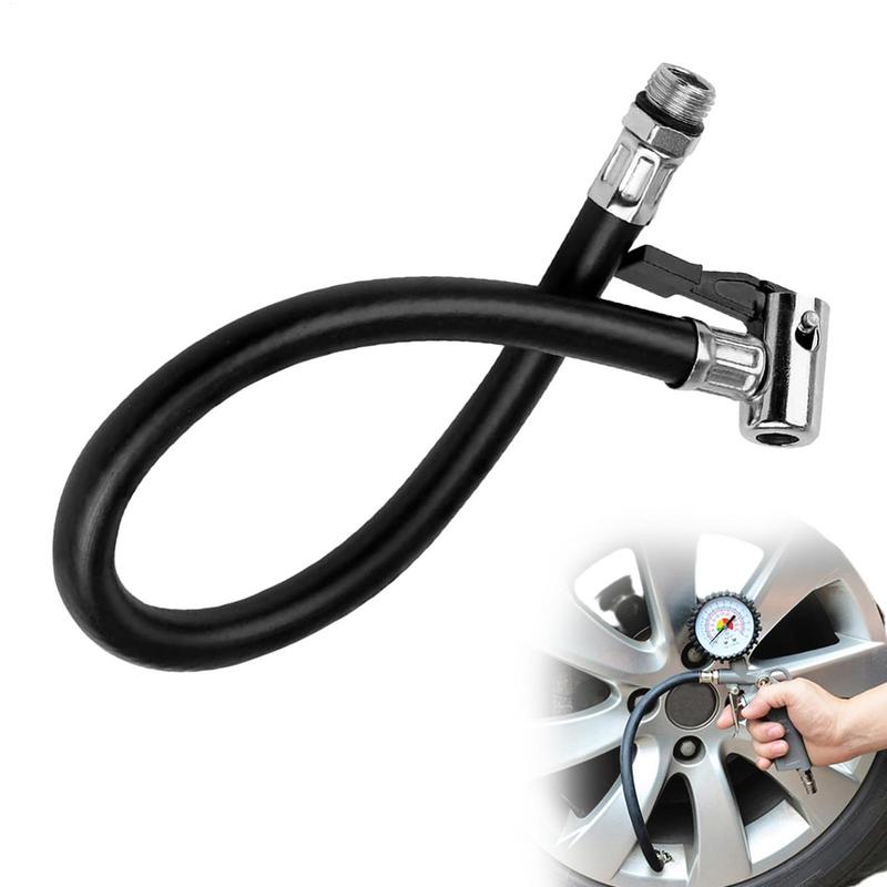 Car Tire Inflator Hose Inflatable Air Pump Extension 37cm Universal Air Pump Connection Hose Multipurpose Tire Inflation Adapter