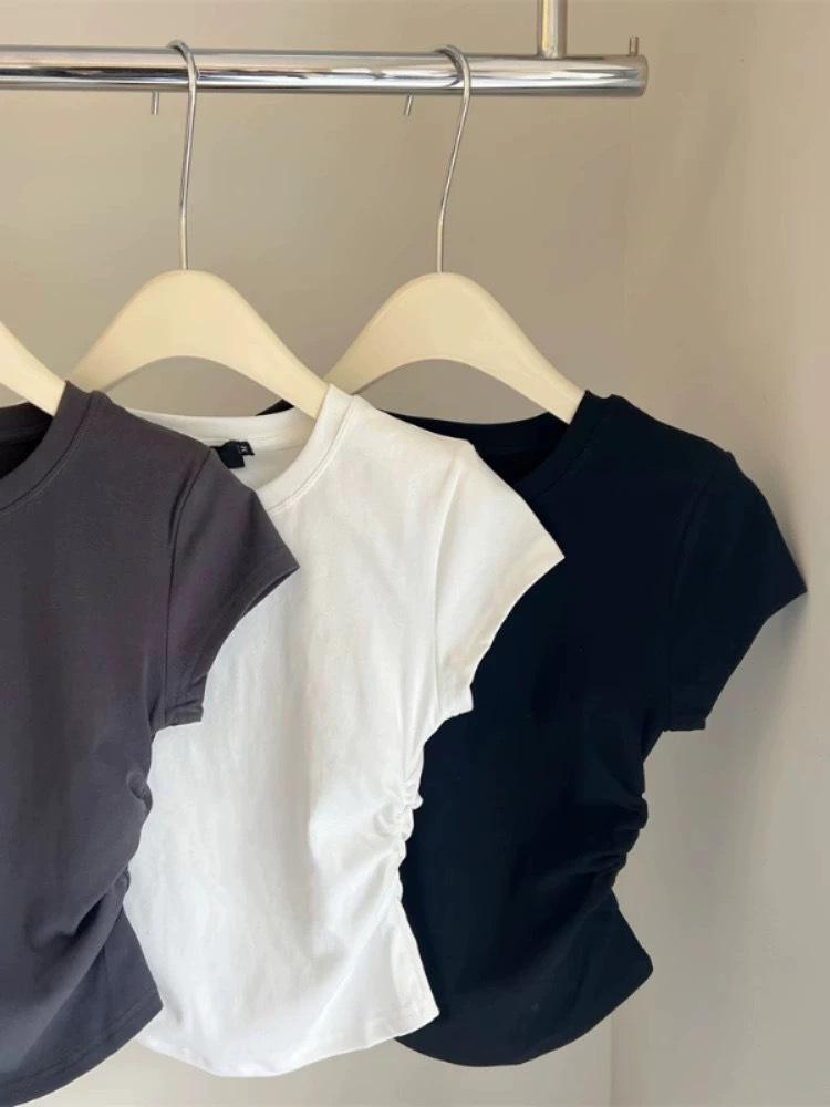 Spicy Girl Women's Round Neck Short-Sleeve T-Shirt - Pure Desire Style for Summer 2024