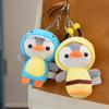 Animais de Pelúcia Fofos Pinguim Boneco Chaveiro Brinquedo de Pelúcia Pinguim Pequeno se Transforma em Dinossauro Sapo Boneco Chaveiro Pingente de Bolsa Presente