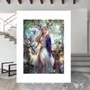 Diamantmalerei Damen Kreuzstickerei Volldiamant 5D DIY Stickerei Wolf Mosaik Wandkunst Diamant Wohndekoration Kunst Geschenk