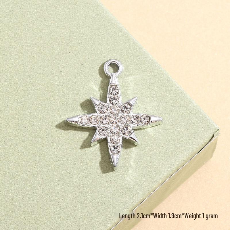 Snowflake Rhinestone Charm Pendant for DIY Jewelry: Christmas Alloy Accessory for Women’s Bracelets, Necklaces, and Earrings