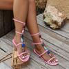 Fashion Fashion Solid Color Buckle Decorated Open Toe Women's Sandals 2025 Summer Flat Soles and Comfortable Outer Wear Shoes Zapatos