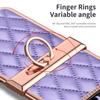 Glitter Leather Ring Holder Case For Samsung Galaxy Z Flip 4 Flip4 5G Folding Cover Hinge Camera Shockproof Bling Cover Fundas