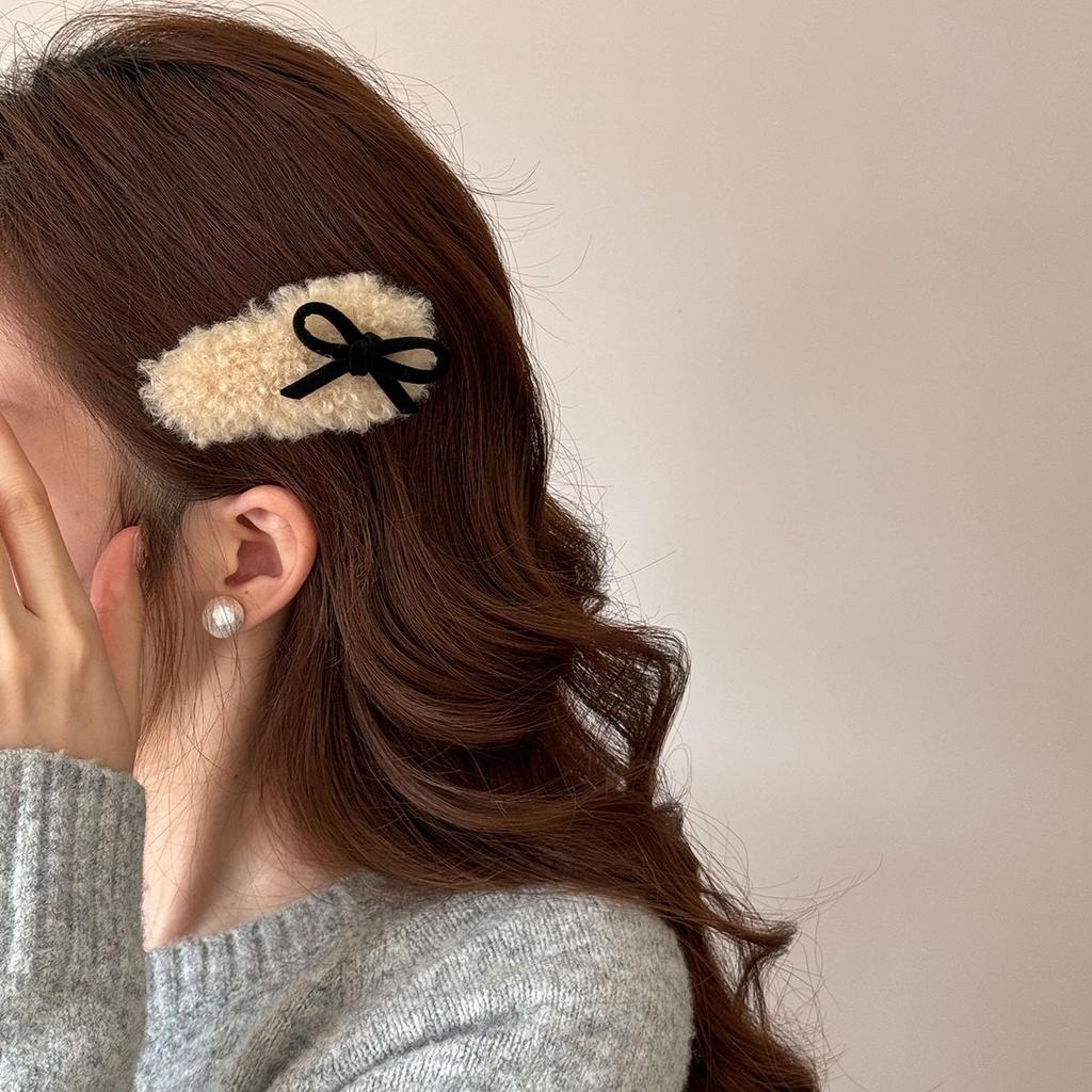 Fermaglio per capelli con fiocco stile dolce, Fermaglio per frangia, Fermaglio per capelli sciolti, Fermaglio laterale