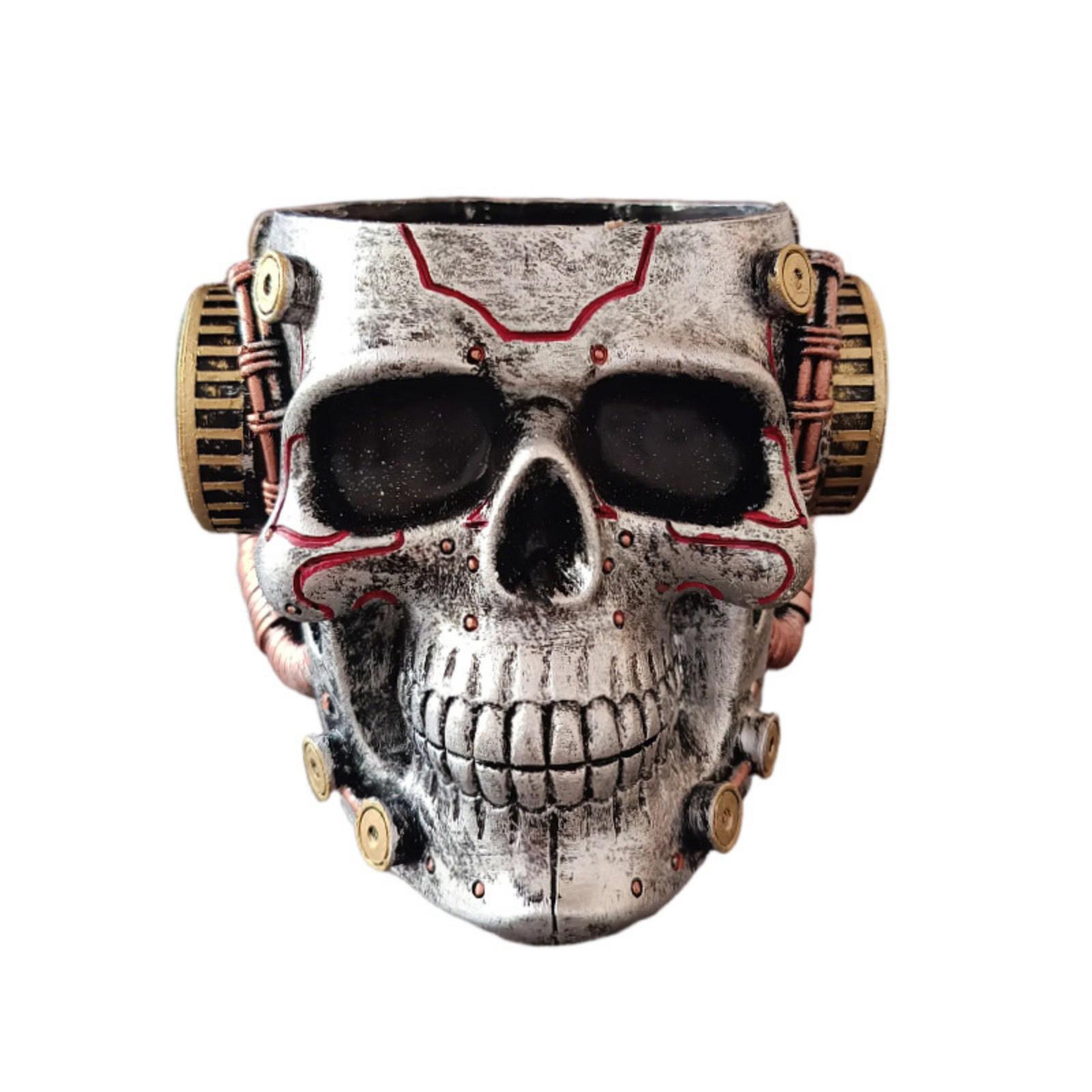 

Механическая смола в стиле Хэллоуин, подставка для ручек, ведерко для кистей для макияжа, настольные украшения One Size