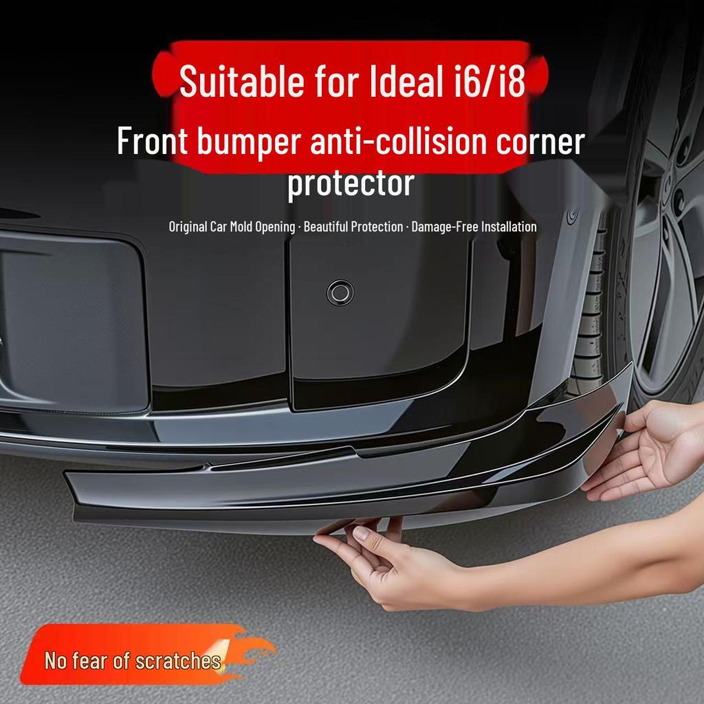Ideal i6 Front Bumper Lip Protector - Paintable Anti-Collision Corner Body Kit Accessory