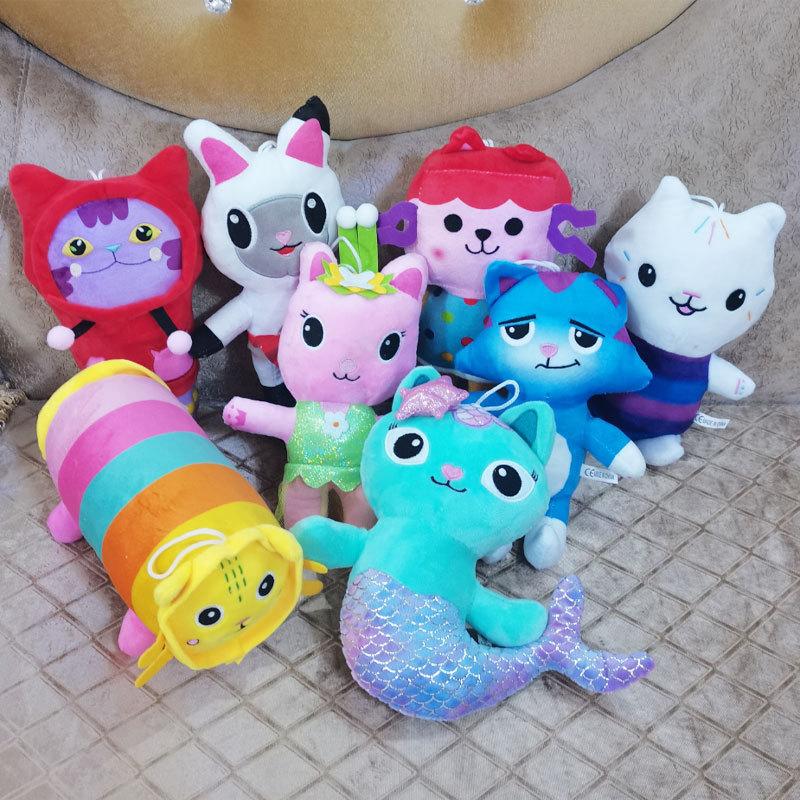 House Plush Doll Bear Kitten Mermaid Toy Doll