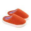 Pantoufles en coton à semelle épaisse, demi-paire de chaussons chauds en coton EVA pelucheux pour l'intérieur et l'extérieur de la chambre du couple