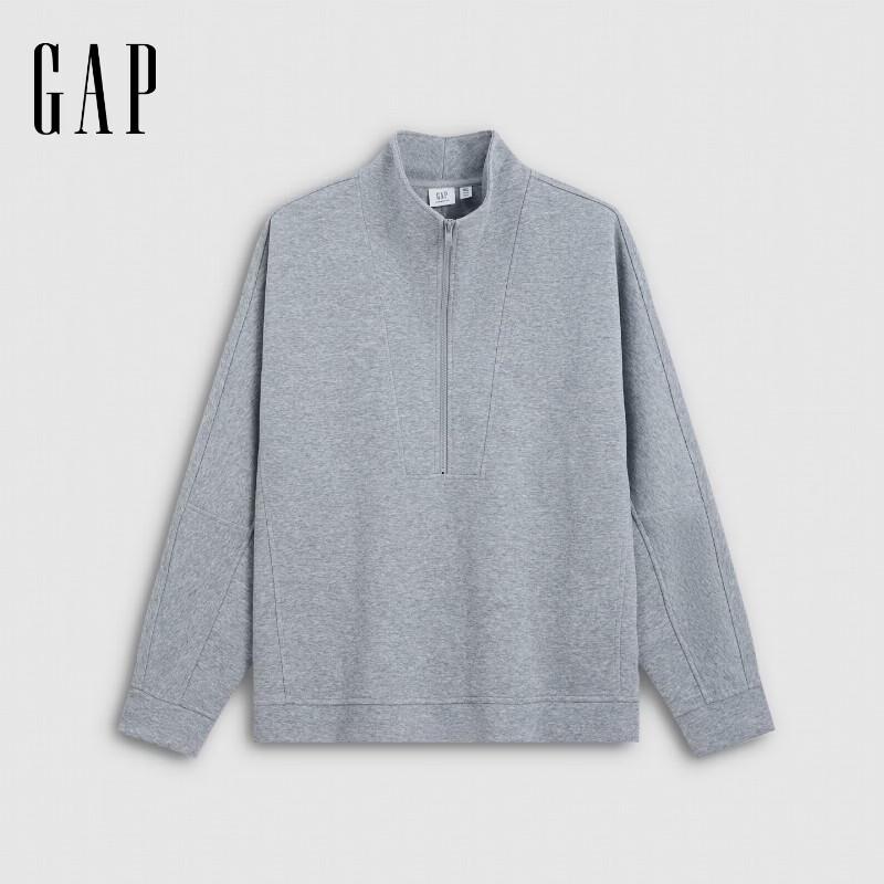 Gap Unisex Half-Zip Stand-Up Collar Sweatshirt