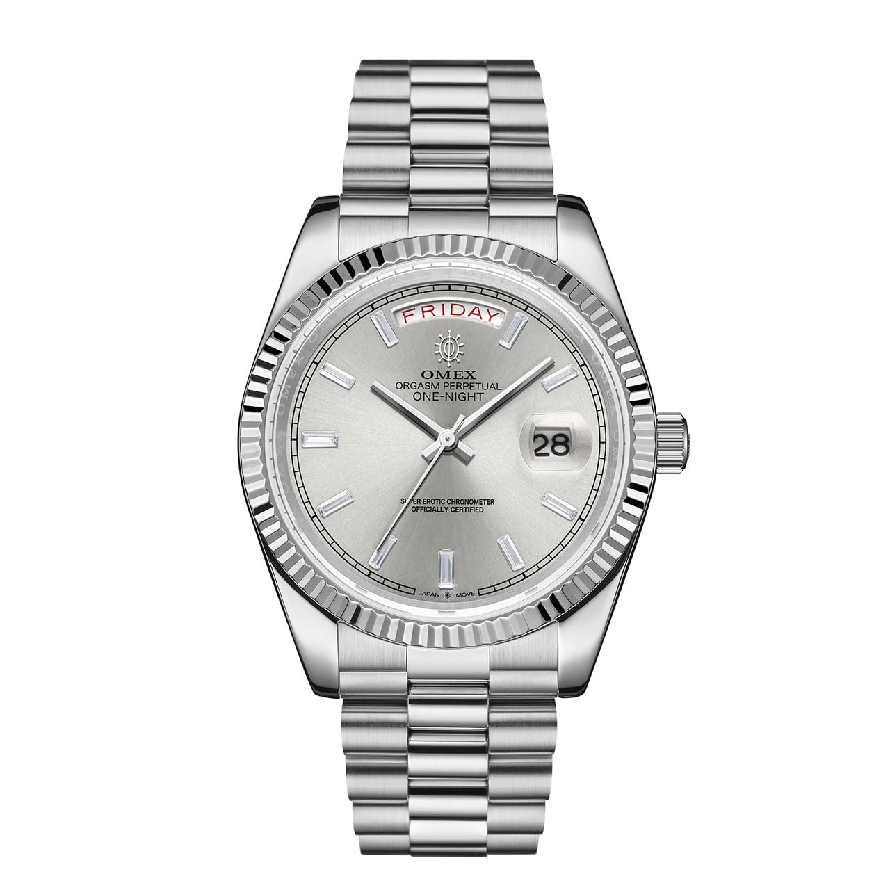 

OMEX Omeco Homage Watch Made in Japan Movement Luxury x ONE-NIGHT (Silver Silver)