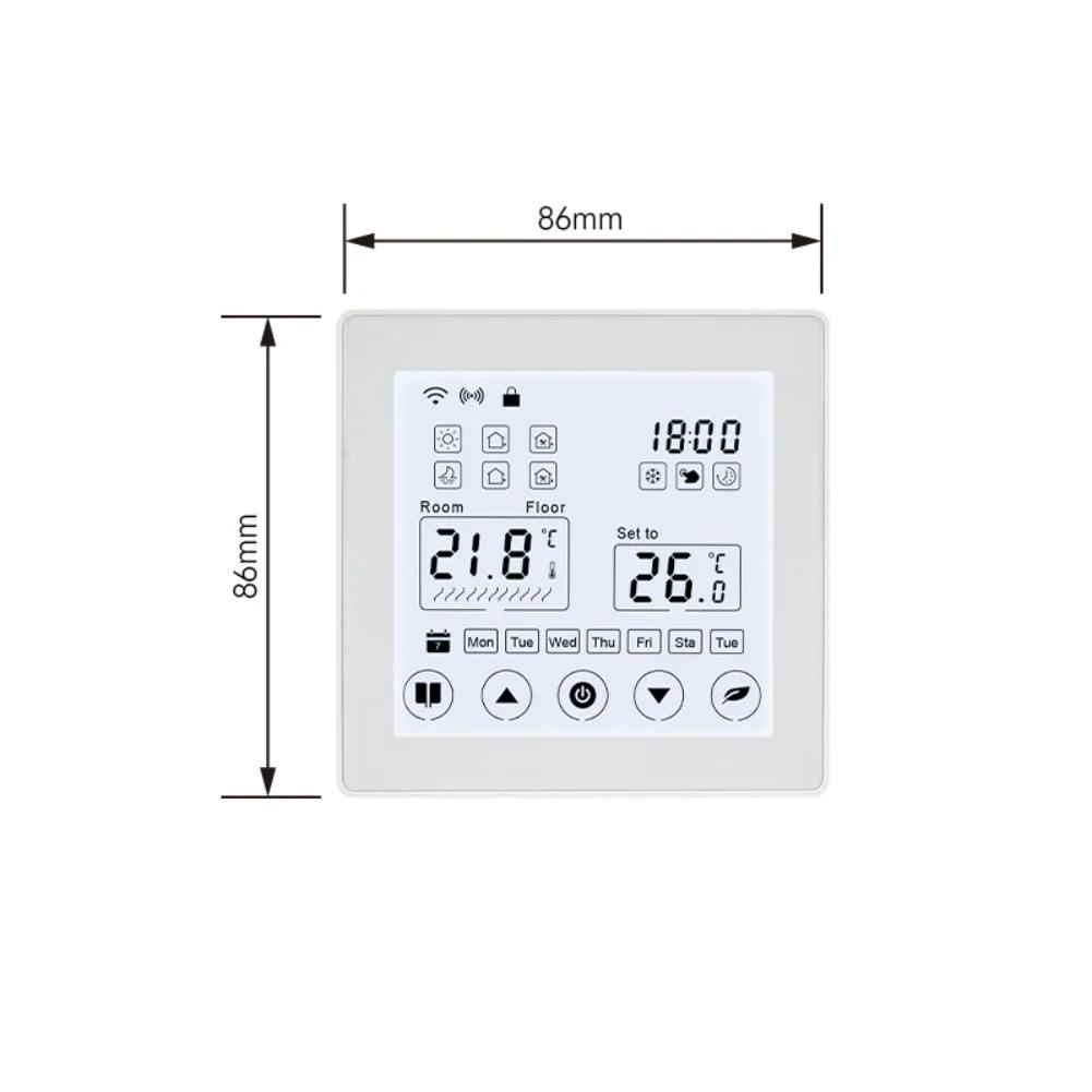 1 Set Smart-WiFi Thermostat With Touchscreen For-TUYA For-SMART LIFE Energy-Efficient Heating Control Home Heating Accessories