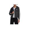 adidas BSC Striped Zip Pocket Detail Drawstring Hooded Jacket Women Jacket Black H55345