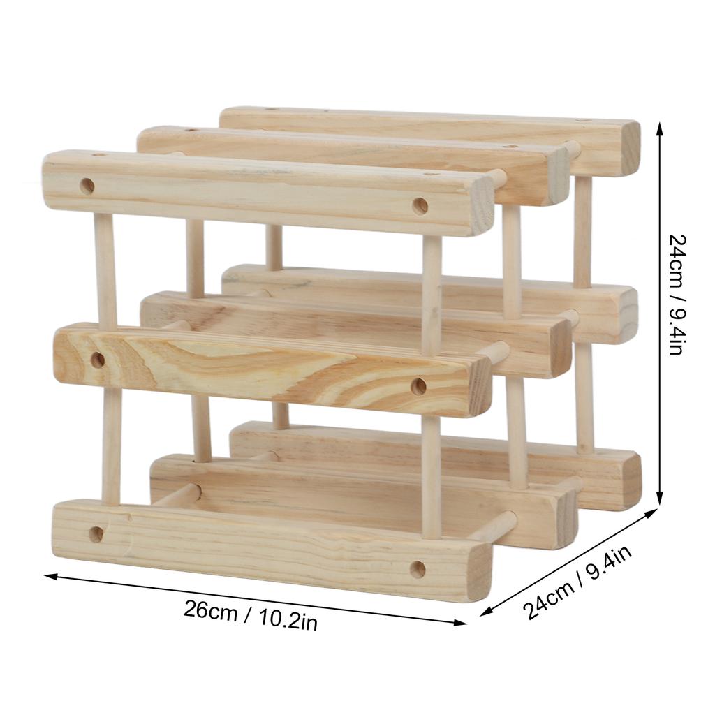 Wine Rack  Standing Wine Rack Wood Stackable Modular Wine Rack Wine Holder  Standing For Kitchen Bar Countertop 6 Bottle