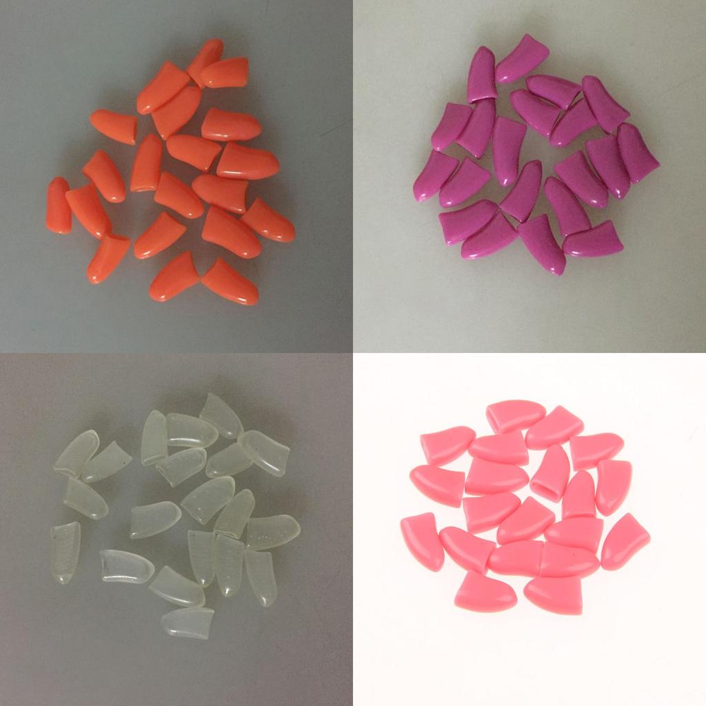 20pcs Pet Dog Cat Nail Caps Soft And Stylish Claw Protectors For Comfortable Fit