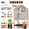 Luxury Parrot Cage Anti-Splash Design Aviary Villa with Bathing Area Spacious Bird House for Cockatiels Home Flight Habitat