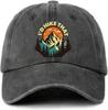 Id Hike That Retro Mountain Print Baseball Cap Cotton Adjustable Washed Hat For Adults