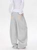 Unisex American Retro Star Embroidered Sweatpants: Wide-Leg, Floor-Length Jazz Dance Sportswear