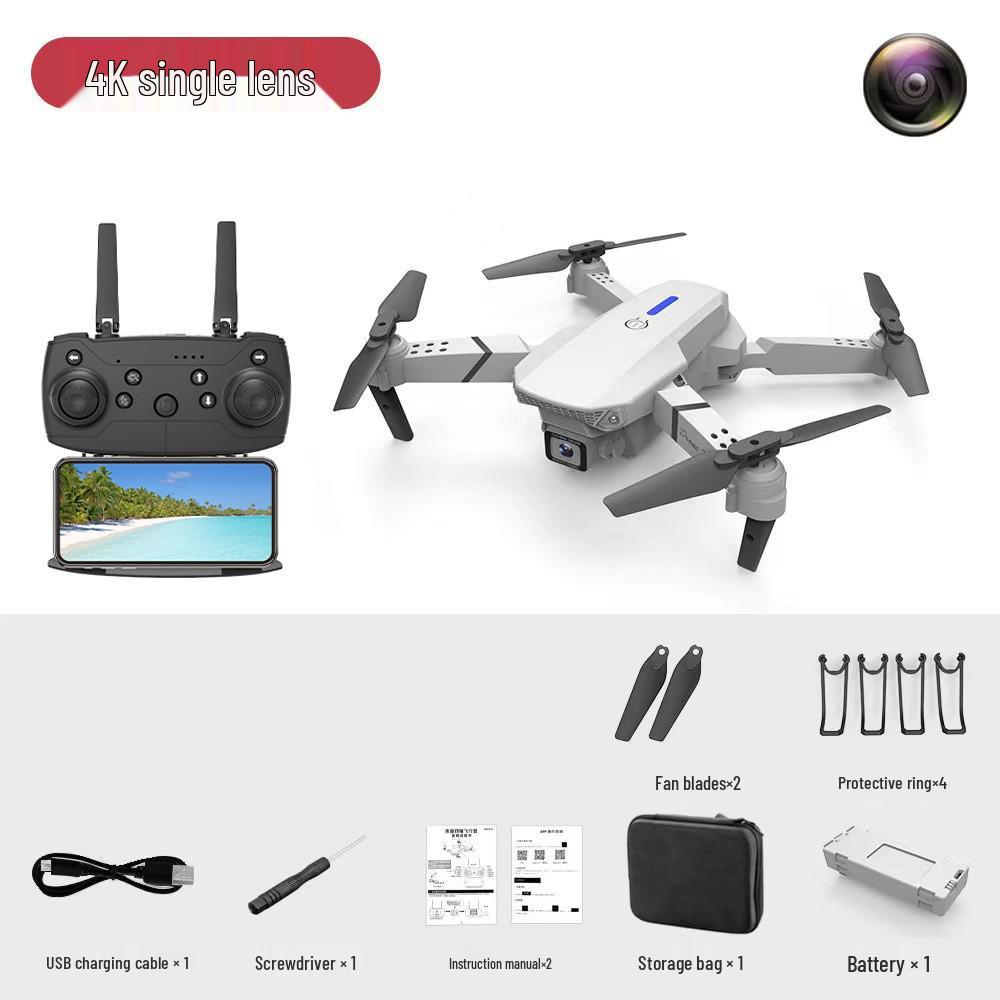 E99D Drop-Resistant Folding Drone Quadcopter with HD Aerial Photography and E88D Light Remote Control for Kids.