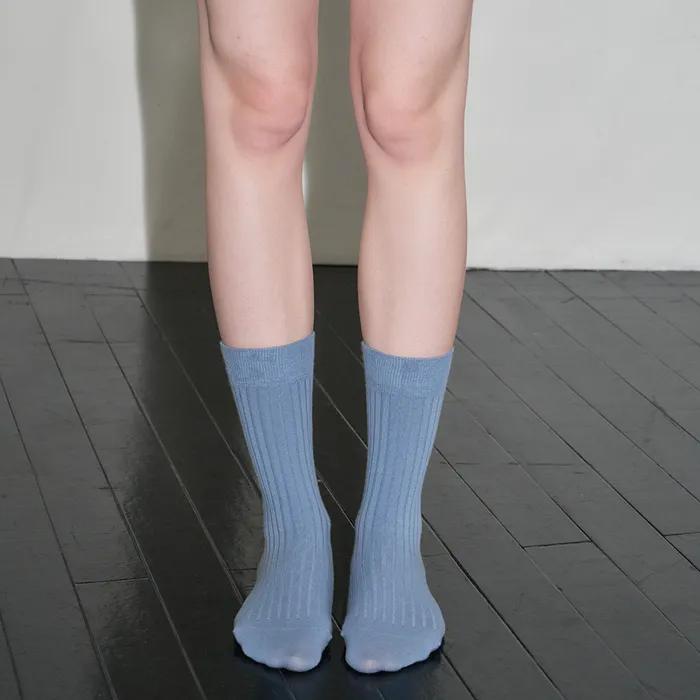 Essential Rib Socks LIGHT BLUE