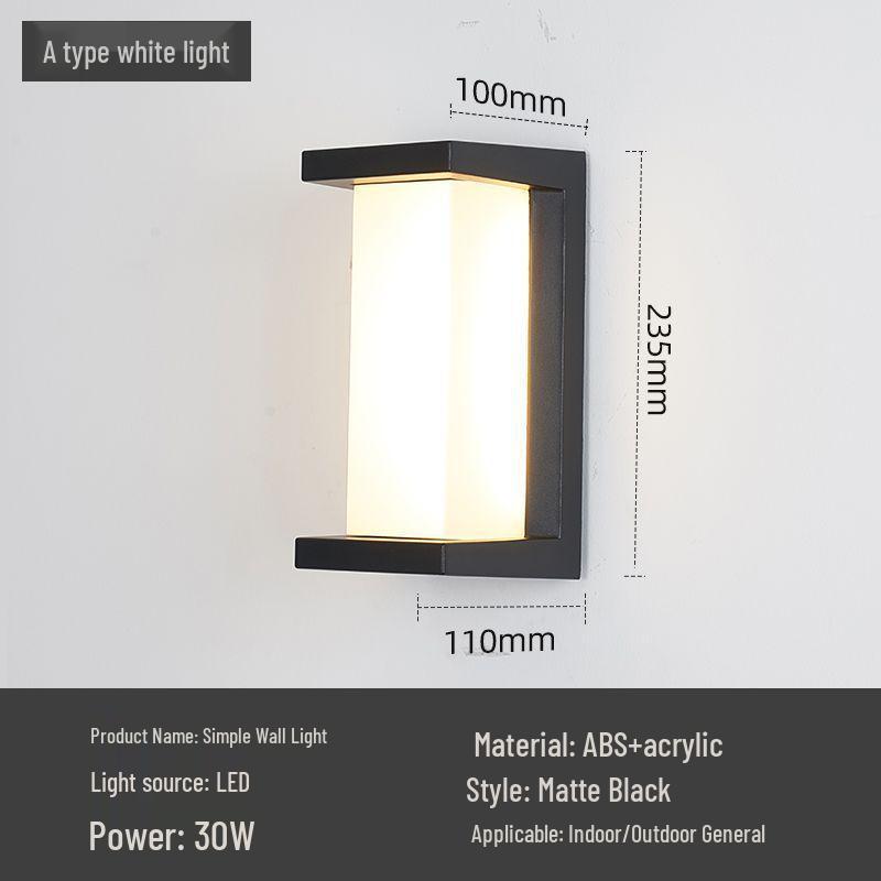 Waterproof LED Outdoor Wall Light for Staircase, Terrace, Corridor, Garden, Villa, or Aisle.