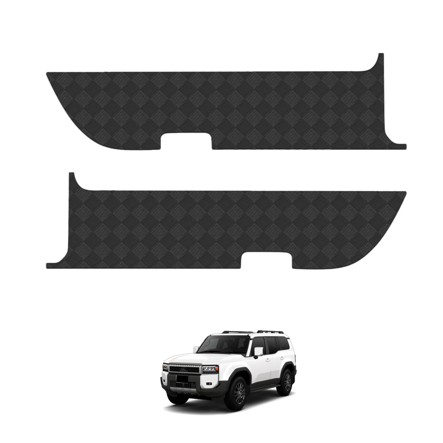 

HUAHAO Toyota Land Cruiser 250 Накладки на пороги и двери Легкие кастомные карбоновые накладки для передних дверей внедорожников, Устойчивые к царапинам, Устойчивые к пятнам,