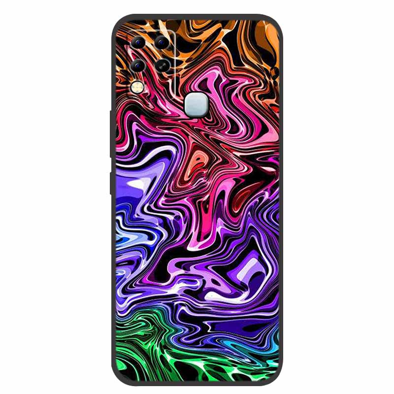For Infinix Hot 11 G37 Case X689F Marble Silicone Protective TPU Soft Back Cover for Infinix Hot11 G37 128GB Funda Cartoon Coque