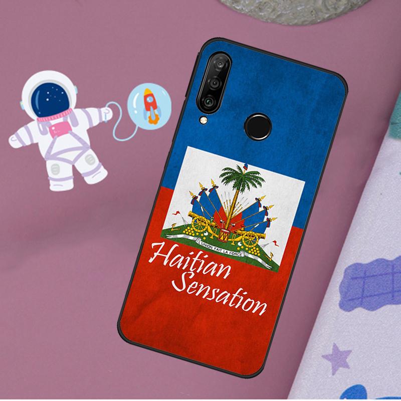 Vintage Haiti Haitian Flag For Huawei Nova Y72 Y73 Y60 Y70 Y90 Y61 Y91 7i 8i 11i 12i 12s 9 10 SE P20 P30 P40 Lite Case