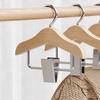 New Solid Wood Kids Hanger with Clip Anti Slip Pet Clothes Hook Coat Hanging Rack