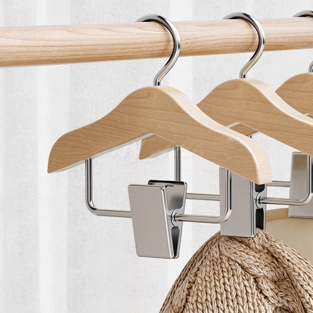 New Solid Wood Kids Hanger with Clip Anti Slip Pet Clothes Hook Coat Hanging Rack