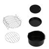 Fryer Accessories Pizza Pan Cake Pan Silicone Pad Skewers Grill Rack Baking Tray for 7in Fryer