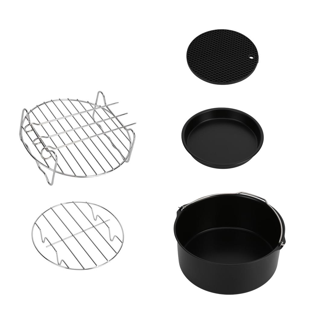 Fryer Accessories Pizza Pan Cake Pan Silicone Pad Skewers Grill Rack Baking Tray for 7in Fryer