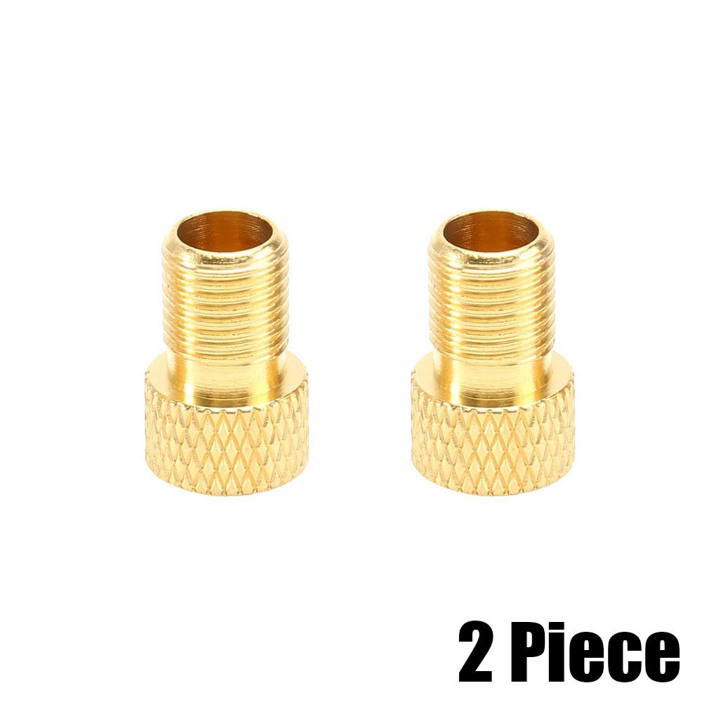 2x Bicycle Presta To American Adapter Bike Tire Valve Adapter Copper Bicycle Pump Tire Valve Connector F/V To A/V Converter