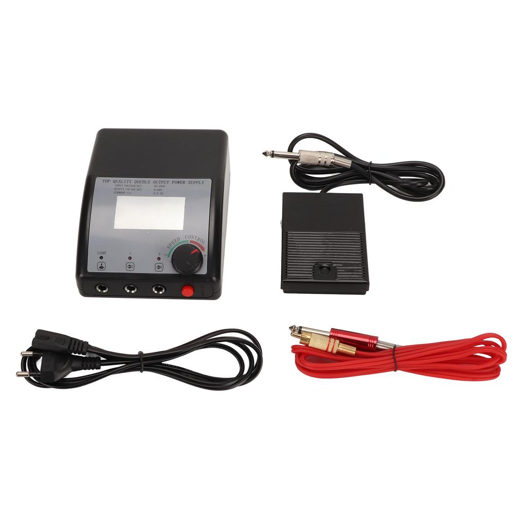 4pcs Tattoo Power Supply Kit Complete Professional Liner Shader Alloy Silicone Tattoo Clip Cord