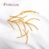 18K Gold Plated Texture Tube Beads For DIY Bracelet Necklace Jewelry Making Supplies Accessory 20/25/30MM Long Curved Tube Beads