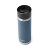 YETI Rambler 18 Bottle, Stainless Steel, Vacuum Insulated, with Hot Shot Cap, Nordic Blue
