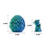 Magic Hatching Dragon Eggs Set - 3D Printed Figurine Cracked Eggs with Baby Dragons Inside, Fantasy Collection & Party Gift