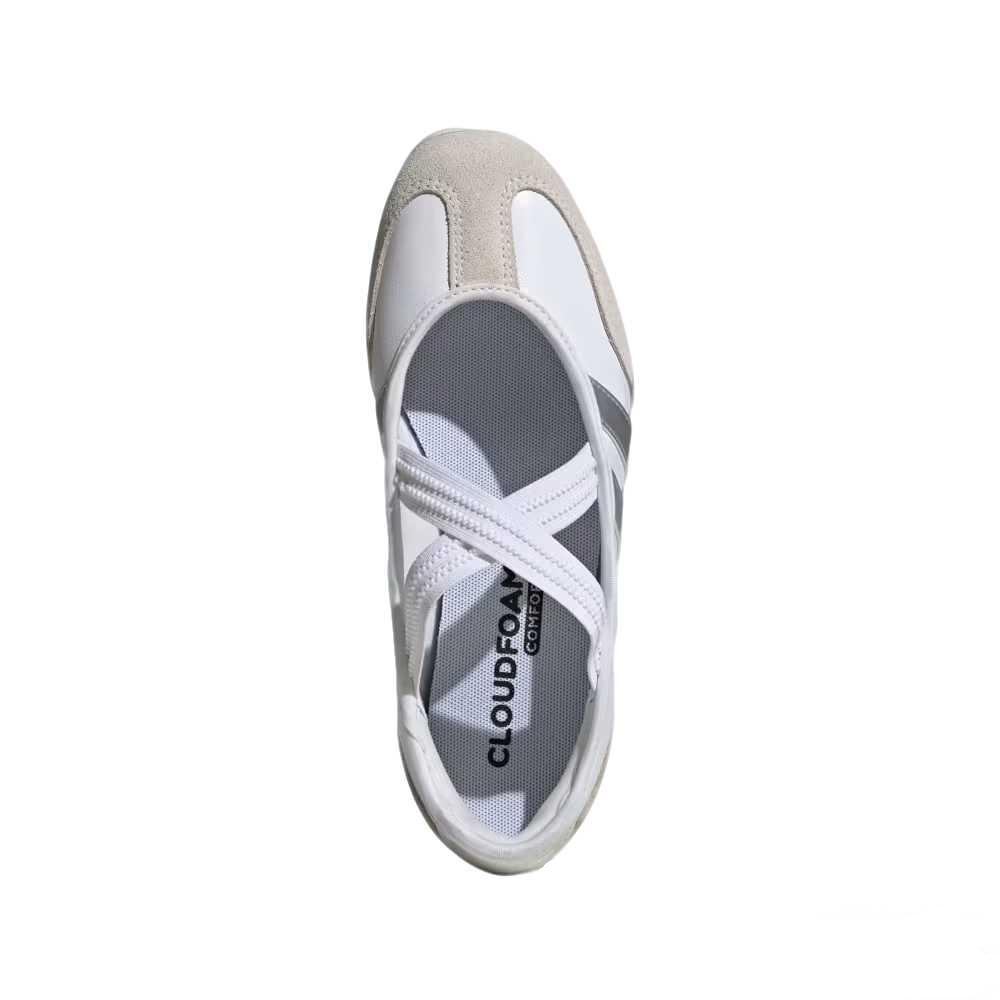 adidas Barreda Mary Jane Cloud White Silver Metallic Off White Women Sneakers HQ7400