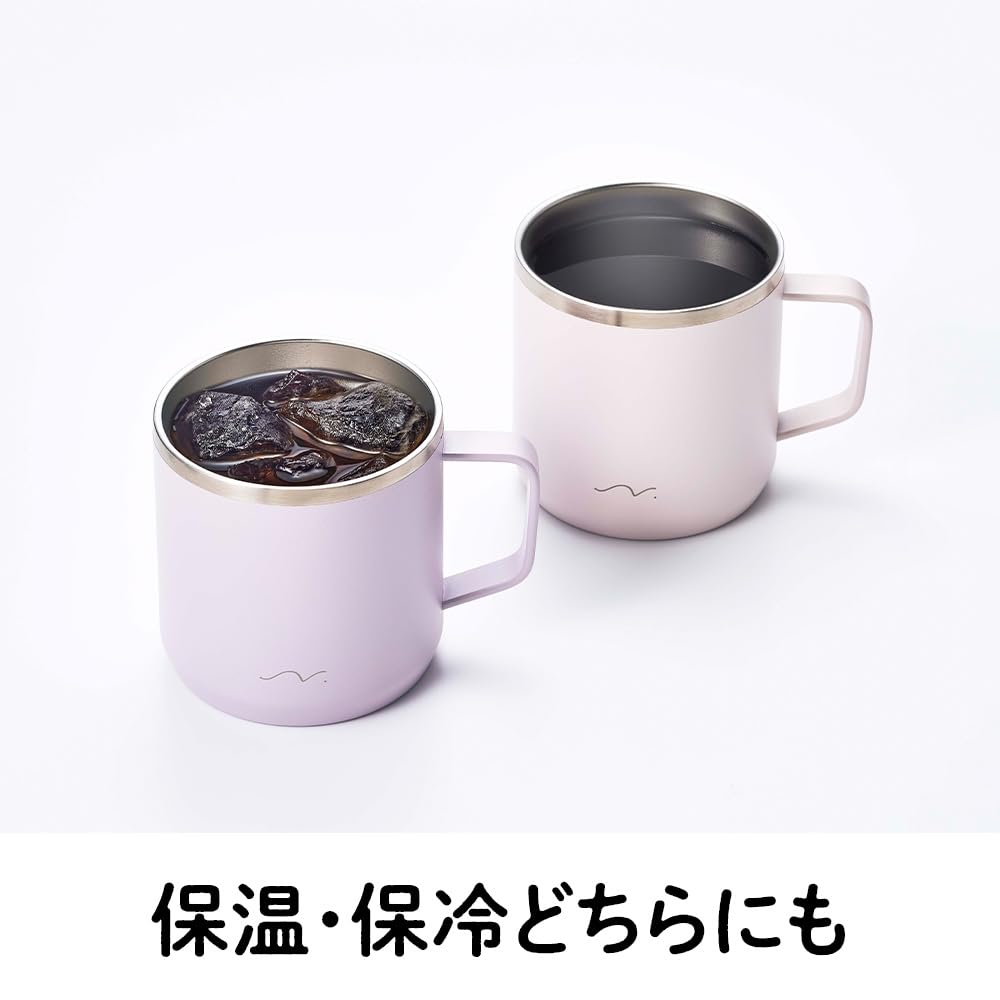 Doshisha's "Nigoro" Mug, 300ml, Vacuum Insulated, Keeps Hot or Cold, with Lid, Stainless Steel, Mint, COMFY