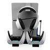 STORM WYRM PS5 / PS5 Slim Stand and Cooling Station with RGB LED Controller Charging Station for Playstation 5 Console DZ505B