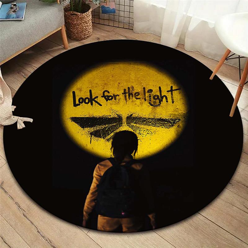 

Круглий килим Vortex Crossing Gate, Килимок для вітальні, спальні, біля дивана, дитячої кімнати, Нековзкий килимок для підлоги 80cmx80cm