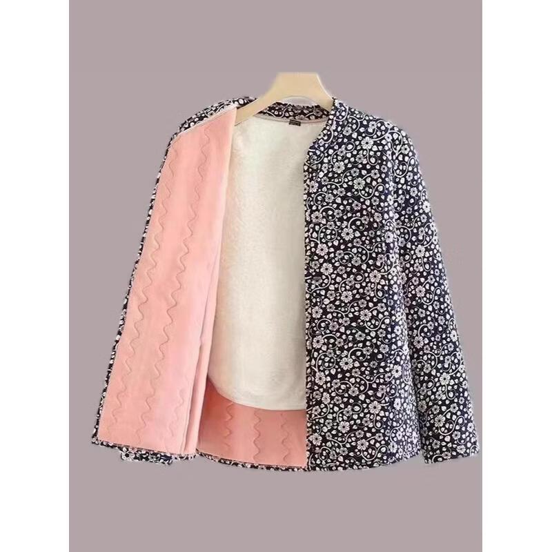 SEE KEAN Women's Winter Fleece-Lined Padded Cardigan