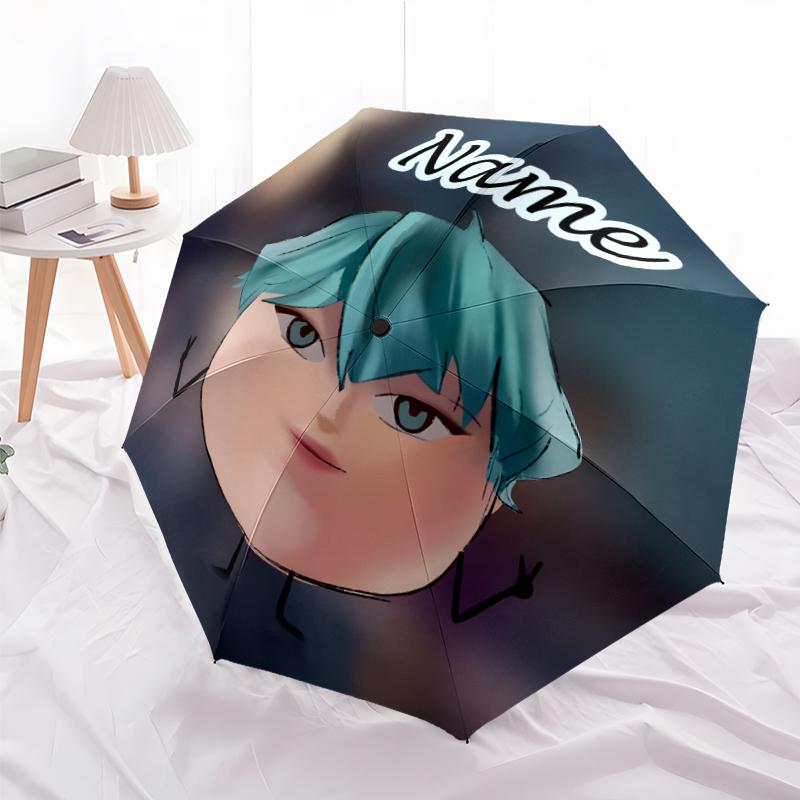 Personalized Name K-KPop Demon Hunters Print Umbrella - Automatic Open/Close, Eight-Rib Durable Frame, Automatic Folding Umbrella
