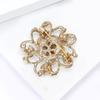 Simulation Pearl Rhinestone Brooch Women's Floral Banquet Party Suit Accessories Jewelry Birthday Gift