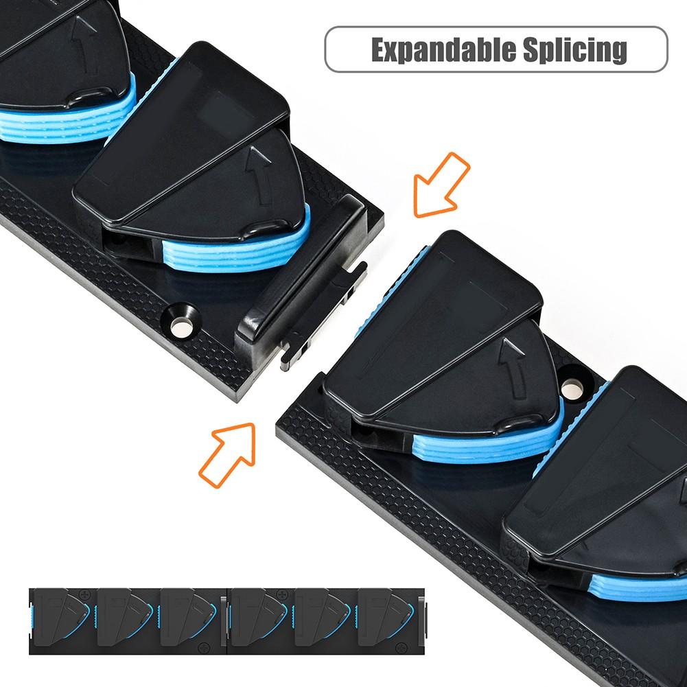 Multi-rod Capacity Fishing Rod Holder Wall Mounted Rack Non-slip Roller