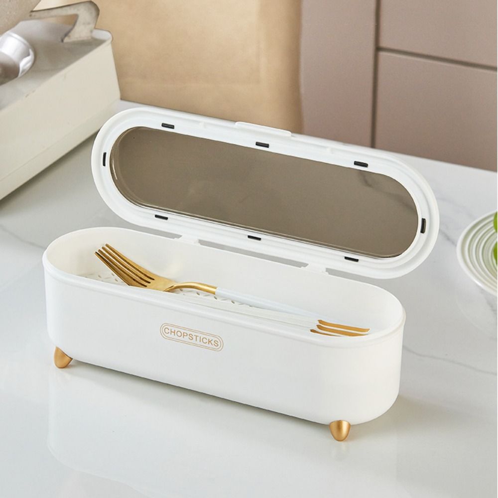 With Lid Cover Tableware Storage Holder Spoon and Chopstick Organizer  Home Organization