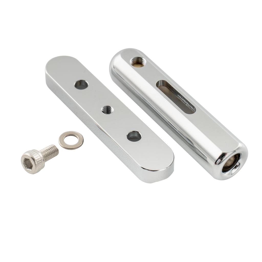 Musiclily Ultra Brass Guitar Single Hardtail Bridge with 6 Independent 10mm for Electric Chrome Bridge, Saddles, Wide, Guitars,